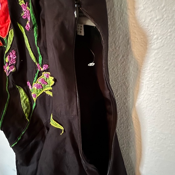 Yukiko Noritake Anthropologie Black Asymmetrical Halter Cocktail Dress - Picture 4 of 6